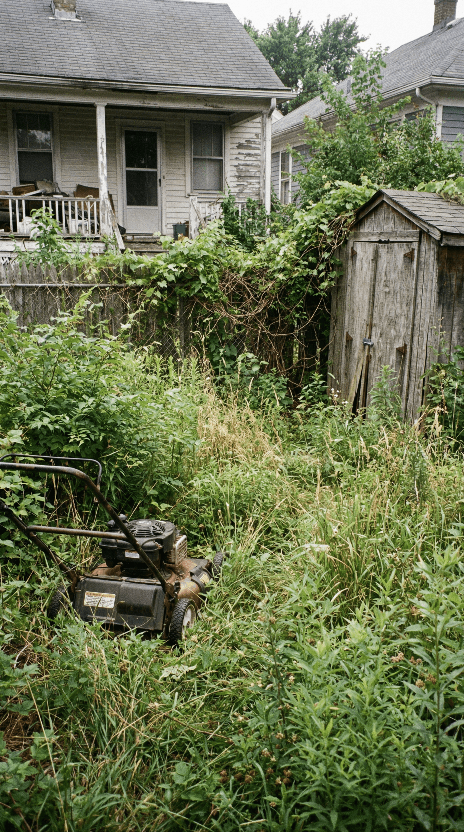 雑草が生い茂っていた施工前の庭